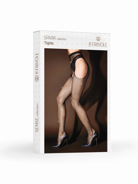 Izrezane hulahopke iskričave mrežaste rhinestones (Spark) S / M