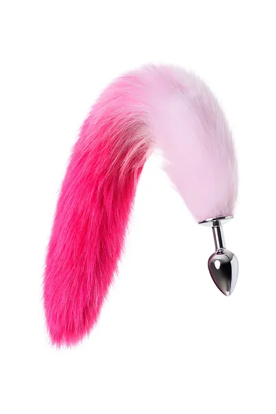 Analna čaura Metal bi TOIFA sa belo-ružičastim repom, metal, srebro, 45 cm, Ø 2,7 cm