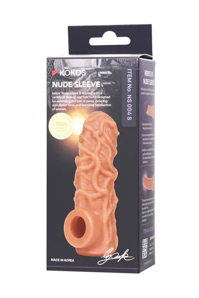 Kokos mlaznica realna sa dodatnom stimulacijom, TPE, telesna, 10 cm (NS 004-s)