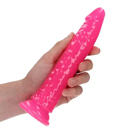 Slim dildo na usisnoj čaši Luminiscentni-20 cm