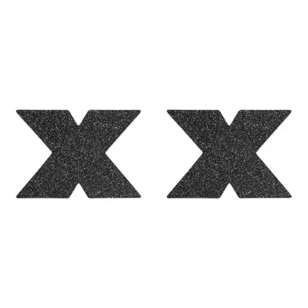 Ukras na grudima Bijoux Indiscrets Flash Cross - PASTIES crno