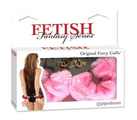 Krznene lisice - metal Pink Fetish Fantasi Series Original Furri cuffs Pink