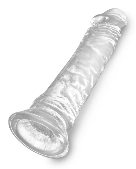 Dildo King Cock transparentan, 20 cm