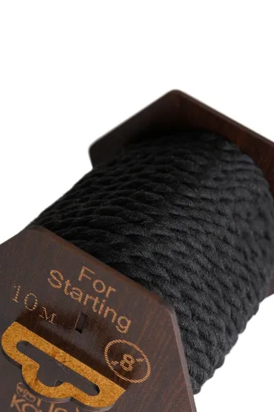 Pamučno crno uže za šibari na smeđoj zavojnici, 10 m.