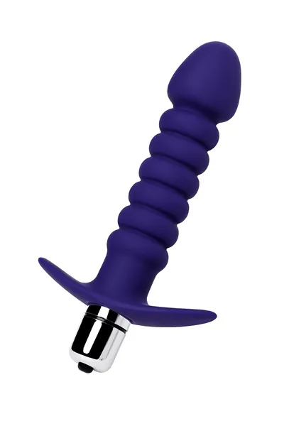 Analni vibrator stvari-trbušnjaci, ljubičasta, silikon, 14 cm
