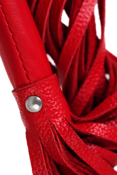 Pecado BDSM Bič, crvena drška, crveni bičevi, prirodna koža