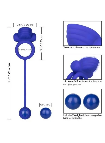 Punjivi ponderisani dvostruki erekcioni prsten sa vibracijama Dual Rockin ' Rim Enhancer