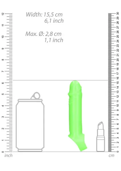 Uvećavajuća mlaznica zatvorenog tipa sa prstenom za fixaciju na skrotumu je luminiscentna