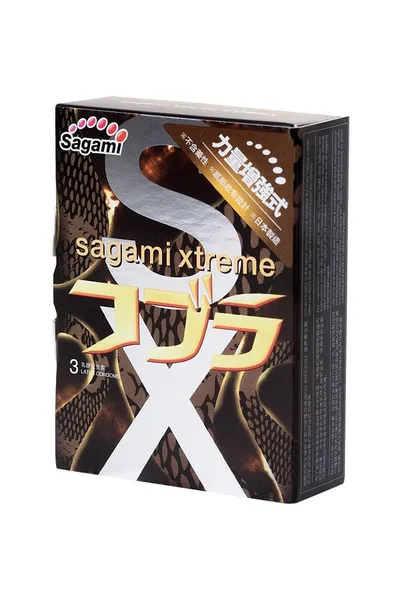 Sagami Xtreme Cobra kondomi, konusni, super fit, 3 kom.
