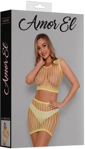 Svetao set od vrha i suknje (žuto)