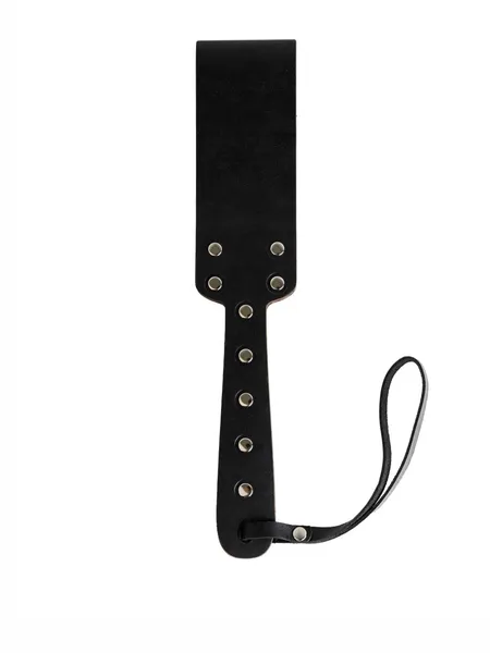 Paddle Crna meka od prave kože, drveta i HDF premaza venge boje