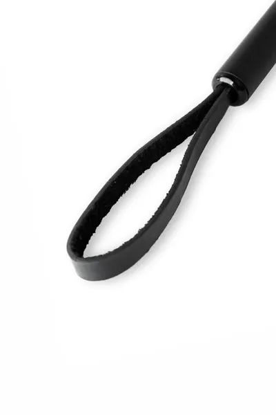 Privezak za ključeve od crne kože sa crnom drškom - 18 cm.