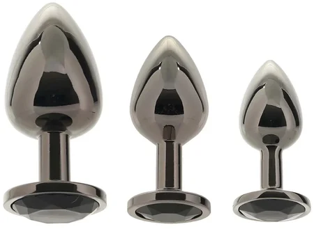 Crna alюminivaя analni pluta sa staklom Srednje