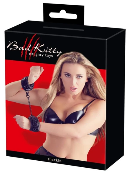 Bad Kitti Handcuffs geometrijske lisice sa crnim uzorkom