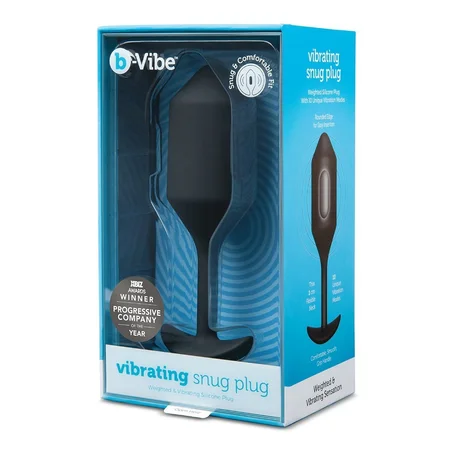 Čep za nošenje sa vibracijama crni B-Vibe Vibrating Snug plug 4