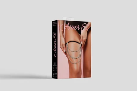 Podvezica sa ukrasnim lancem u kristalima OS Black