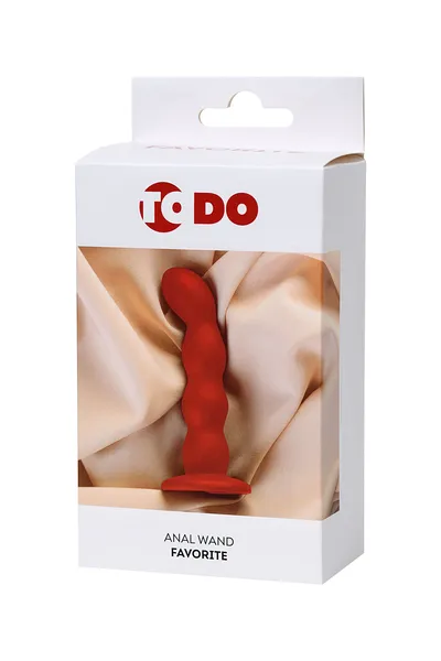 Analni dildo Todo bi Toifa favorite, silikon, crvena, 13 cm, Ø 2,8 cm