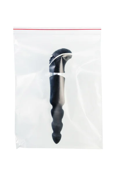 Analni vibracioni stimulator, silikon, Crna, 20,7 cm (u paketu)