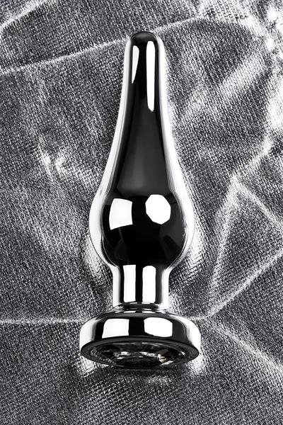 Analna čaura Metal bi TOIFA, metal, srebro, sa kristalom boje dijamant, 10 cm, Ø 3 cm, 95 g