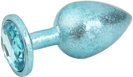 Plavi aluminijumski Analni čep sa malim kristalom