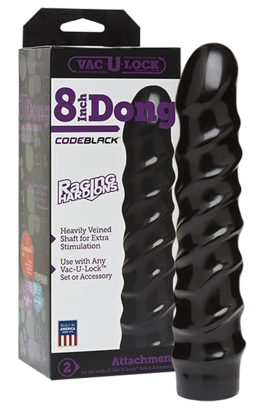 Mlaznica Dildo Crna 8 VAC-u-Lock Codeblack Crna