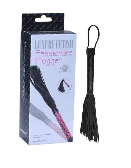 Bič passionate flogger l rukoяti 150 mm l rep 240 mm, boja olovke crna umetnost. ek-3106