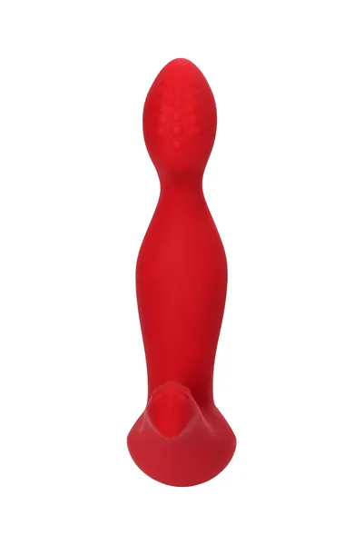 Vibracioni stimulator prostate Todo bi Toifa proban, silikon, crvena, 12,5 cm