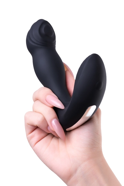 Vibracioni stimulator prostate sa Erotist Mounto daljinskim upravljačem, silikon, crni, 13,2 cm