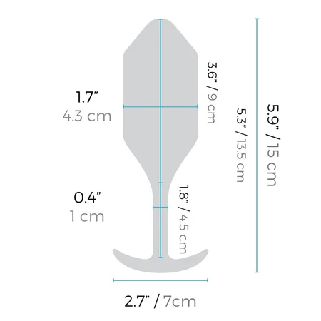 Čep za nošenje sa vibracijama crni B-Vibe Vibrating Snug plug 4