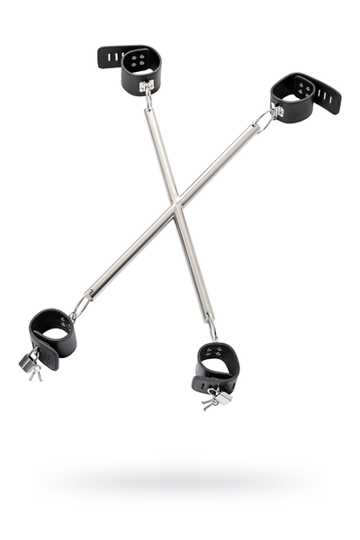 Komplet bondažnый TOYFA Theatre, koža-metal, crna