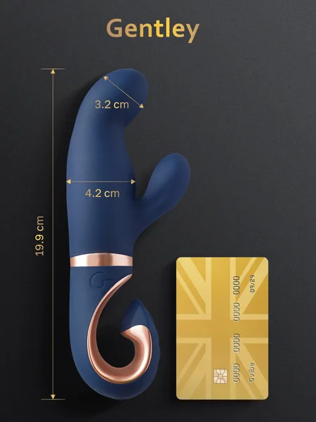 Gvibe Gentlei Caribbean Blue-zečji vibrator za stimulaciju G tačke i klitorisa sa 2 motora, 19. 9k4