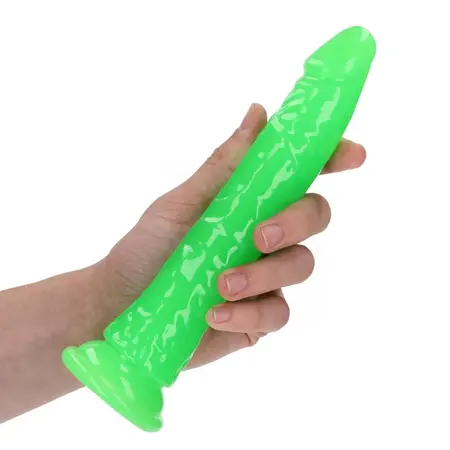 Slim dildo na usisnoj čaši Luminiscentni-20 cm