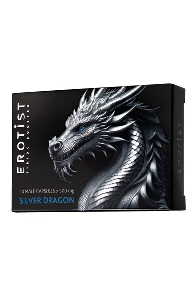 Erotist Silver Dragon kapsule, za muškarce, za poboljšanje erekcije, 10 kapsula
