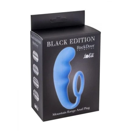 Analni stimulator sa prstenom za erekciju Mountain Range Anal plug Blue 4218-03lola
