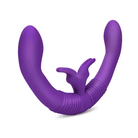 Upareni dvoglavi ljubičasti zečji vibrator Together™