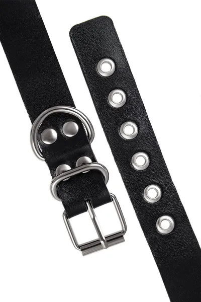 Pecado BDSM okovi, od jedne trake sa ušicama, koža, crna