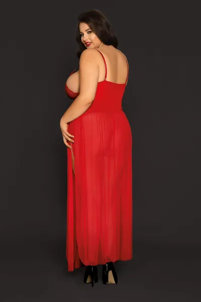 Kombinacija i tange Candi Girl Tabitha, crvena, 2XL