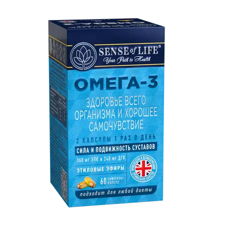 BAD Omega-3 Sense of Life za zdravlje celog tela, 60 kom