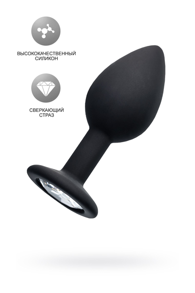 Analna čaura Popo Pleasure bi TOIFA sa rhinestones s, silikon, Crna, 7,2 cm, Ø 2,8 cm, 25 g