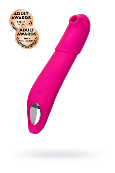 Stimulator 2 u 1: sa pulsacijom i vakuumskom talasnom stimulacijom Joss Oscar, silikon, ružičasta, 20,5 cm