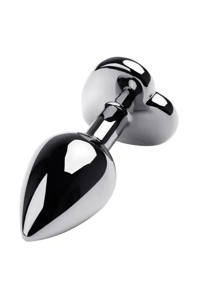 Analna čaura Metal bi TOIFA, metal, srebro, sa crvenim kristalom, 8 cm, Ø 3,4 cm, 85 g