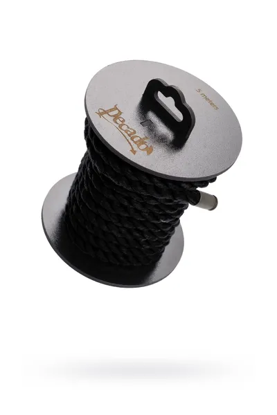 Pecado BDSM Shibari konopac, na kalemu, pamuk, Crna, 5m