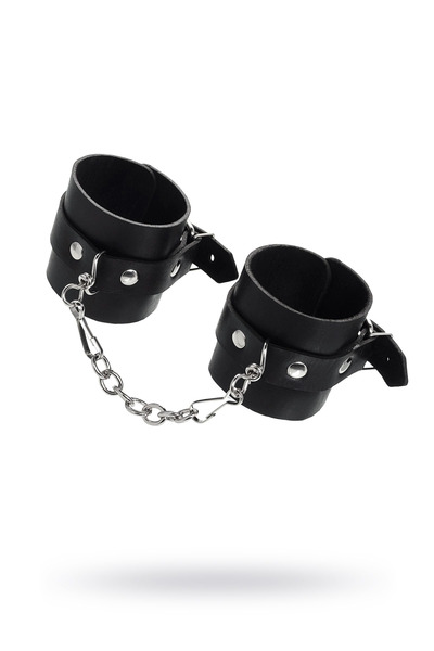 Pecado BDSM lisice, jednoslojne prave kože, crne