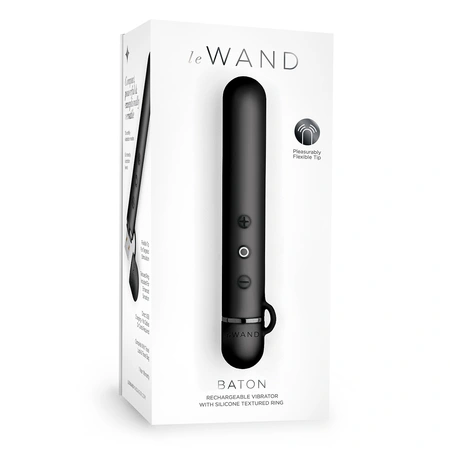 Le Vand Baton silikonski mini luxuzni vibrator tamni hrom