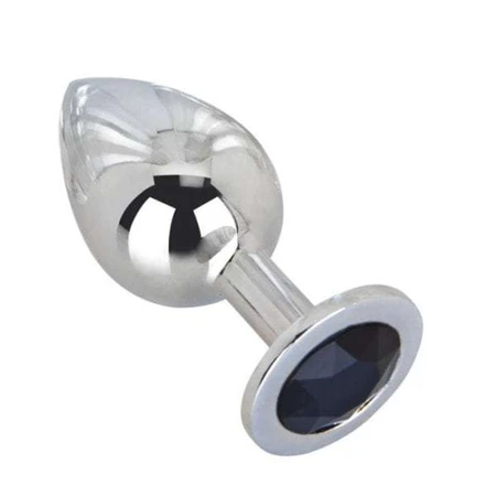 Veliki čelični plugin sa kristalom Black rave