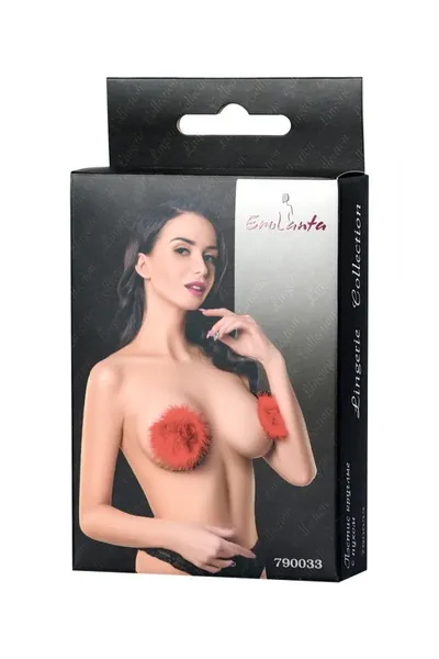 Pestis Erolanta Lingerie Collection okrugli sa puhom crveni