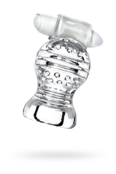 Masturbator nerealan Lingam bi TOIFA Shakti, TPE, transparentan, 9 cm