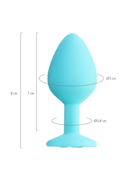 Analna čaura Todo bi Toifa Brilliant, silikon, plava, 8 cm, Ø 3 cm, 50 g