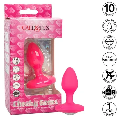 Punjiva analna vibraciona ploča Cheeki Gems Medium Rechargeable Vibrating probe