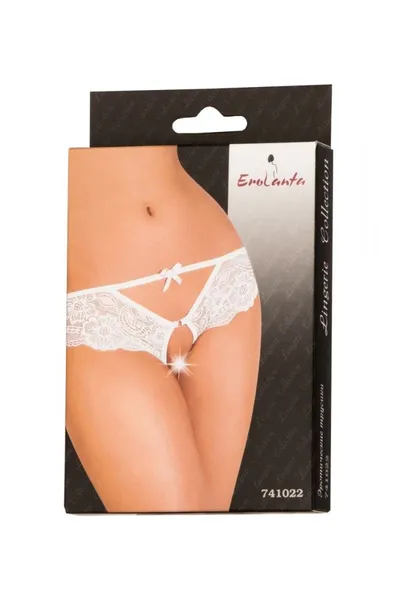 Erotske Gaćice Erolanta Lingerie Collection, čipkaste, bele (42-44) 741022 (42-44)